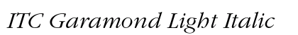 ITC Garamond Light Italic Preview