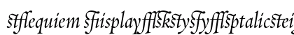 Requiem Display-HTF-ItalicLigs Font Preview