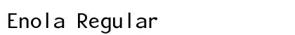 Enola Regular Font Preview
