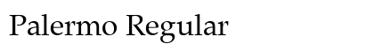 Palermo Regular Font Preview