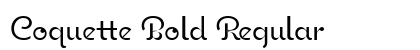 Coquette Bold Regular Font Preview
