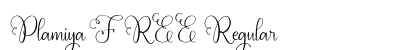 Plamiya FREE Regular Font Preview