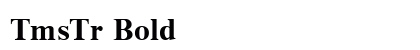 TmsTr Bold Font Preview