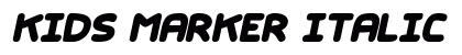 Kids Marker Italic Font Preview