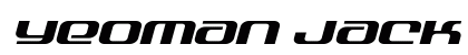 Yeoman Jack Expanded Italic Regular Font Preview Yeoman Jack Expanded Italic Regular Font Preview