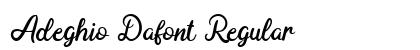 Adeghio Dafont Regular Font Preview