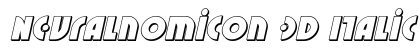 Neuralnomicon 3D Italic Italic Font Preview