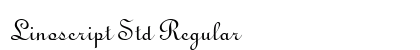 Linoscript Std Regular Font Linoscript Std Regular Font Preview