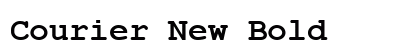 Courier New Bold Font Preview