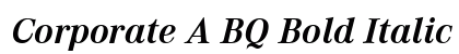 Corporate A BQ Bold Italic preview