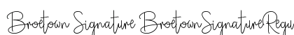Broetown Signature BroetownSignatureRegular Font Preview