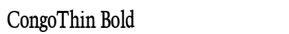 CongoThin Bold Preview