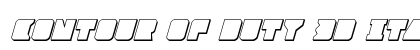 Contour of Duty 3D Italic Italic Font Contour of Duty 3D Italic Italic Font Preview