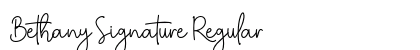Bethany Signature Regular Font Bethany Signature Regular Font Preview