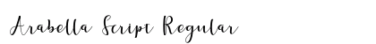 Arabella Script Regular Font Preview