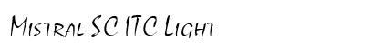 Mistral SC ITC Light Font Preview