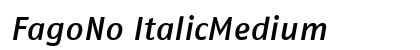 FagoNo ItalicMedium Preview