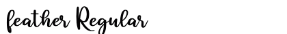 feather Regular Font Preview