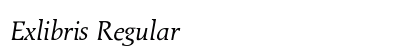 Exlibris Regular font free download