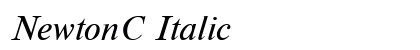 NewtonC Italic Font Preview