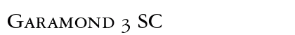 Garamond 3 SC preview