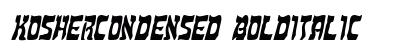 KosherCondensed BoldItalic preview