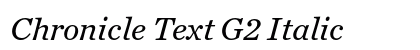 Chronicle Text G2 Italic Preview