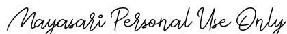 Mayasari Personal Use Only Regular Font Preview