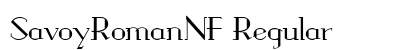 SavoyRomanNF Regular Font Preview