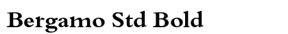 Bergamo Std Bold Font Preview