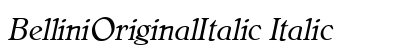 BelliniOriginalItalic Italic font free download