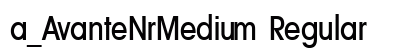 a_AvanteNrMedium Regular Font Preview