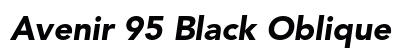 Avenir 95 Black Oblique font free download