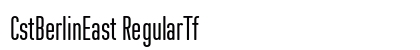 CstBerlinEast RegularTf Font Preview