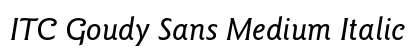 ITC Goudy Sans Medium Italic Preview