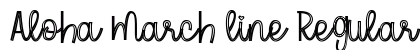Aloha March line Regular Font Preview
