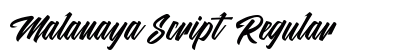 Malanaya Script Regular Font Preview
