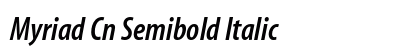 Myriad Cn Semibold Italic font free download