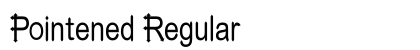 Pointened Regular Font Preview