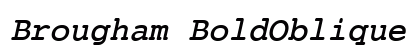 Brougham BoldOblique Font Preview
