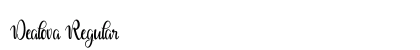 Dealova Regular Font Preview