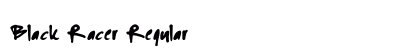 Black Racer Regular Font Preview
