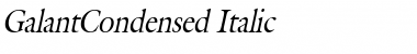 GalantCondensed Italic Font