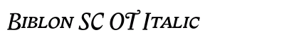 Biblon SC OT Italic Font Preview