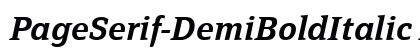 PageSerif-DemiBoldItalic Regular Font Preview PageSerif-DemiBoldItalic Regular Font Preview
