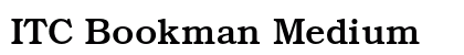 ITC Bookman Medium font free download