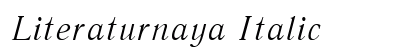 Literaturnaya Italic Font Preview