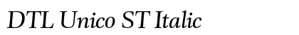 DTL Unico ST Italic preview