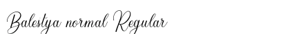 Balestya normal Regular Font Preview