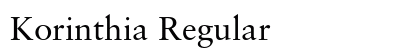 Korinthia Regular Font Preview